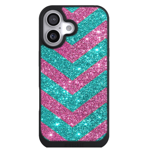 Coque iPhone 17 Aesthetic Chevrons Strass - MaCoquePerso