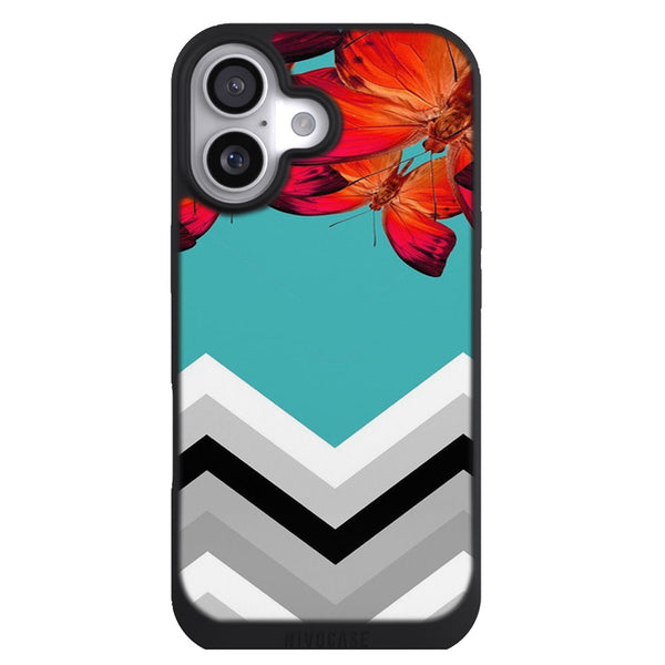 Coque iPhone 17 Aesthetic Chevrons Papillon - MaCoquePerso