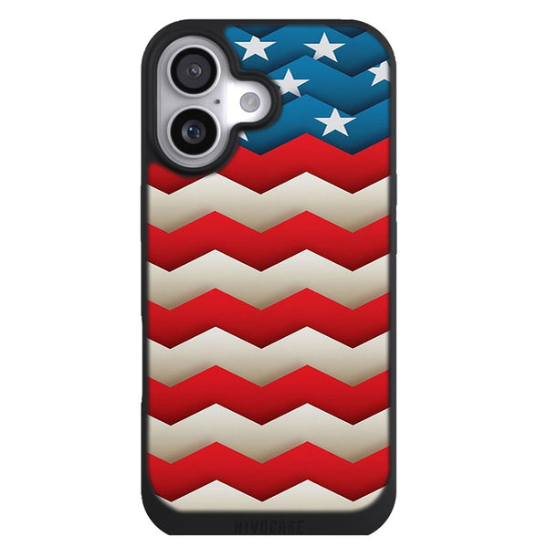 Coque iPhone 17 Aesthetic Chevrons USA - MaCoquePerso