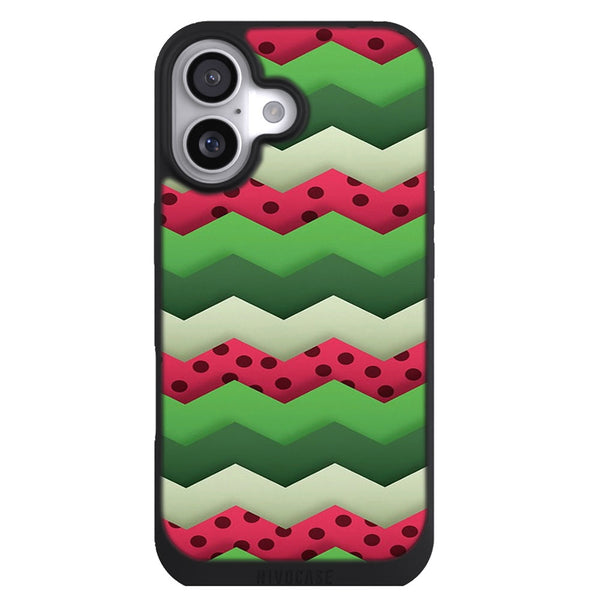 Coque iPhone 17 Aesthetic Chevrons pasteque - MaCoquePerso