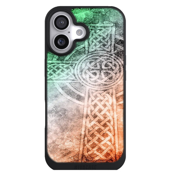 Coque iPhone 17 Aesthetic Croix celtique irlandaise en détresse - MaCoquePerso