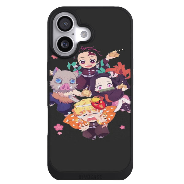 Coque iPhone 17 Manga Demon Slayer Chibi - MaCoquePerso