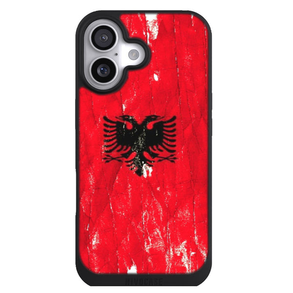 Coque iPhone 17 Drapeaux Drapeau Albanie Vintage - MaCoquePerso