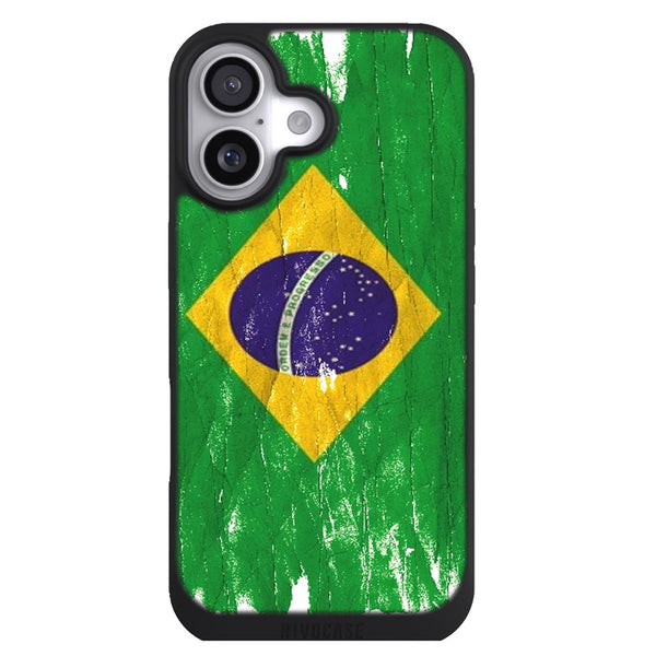 Coque iPhone 17 Drapeaux Drapeau Bresil Vintage - MaCoquePerso