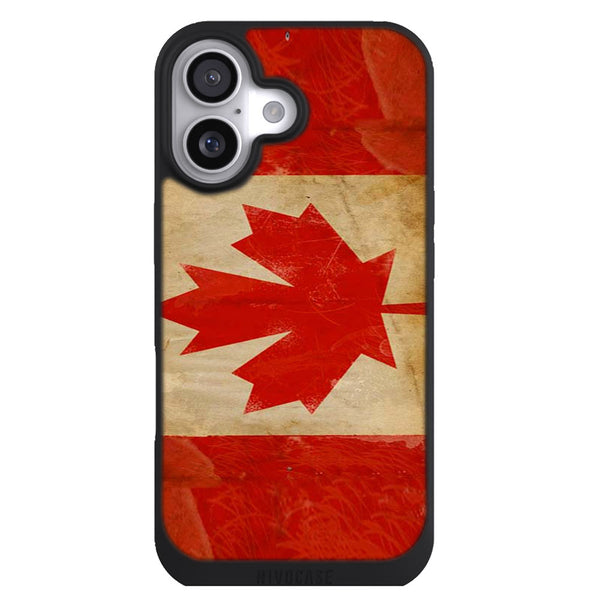 Coque iPhone 17 Drapeaux Drapeau Canada VINTAGE - MaCoquePerso