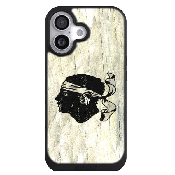 Coque iPhone 17 Drapeaux Drapeau Corse Blanc Vintage - MaCoquePerso
