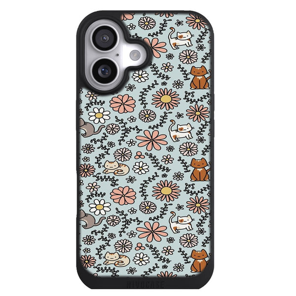 Coque iPhone 17 Aesthetic Fleur Miaou - MaCoquePerso