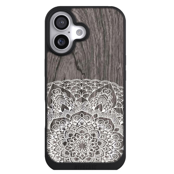 Coque iPhone 17 Aesthetic Floral Lacet Bois - MaCoquePerso