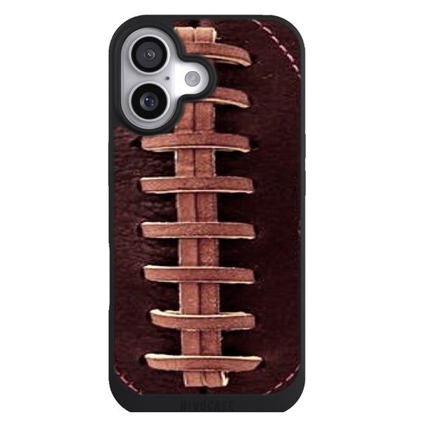 Coque iPhone 17 Aesthetic Football en cuir vintage - MaCoquePerso
