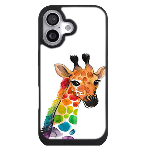 Coque iPhone 17 Animaux Girafe multicolors - MaCoquePerso