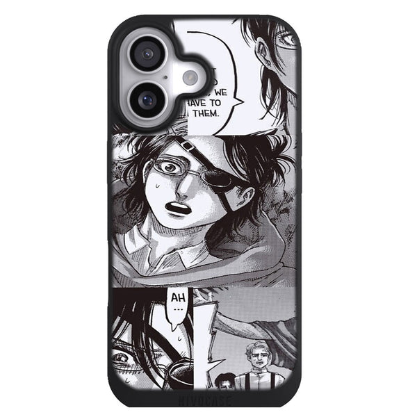 Coque iPhone 17 Manga Hange Zoe, attaque sur Titan - MaCoquePerso