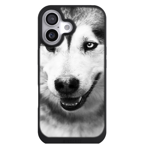 Coque iPhone 17 Animaux Husky yeux clairs - MaCoquePerso