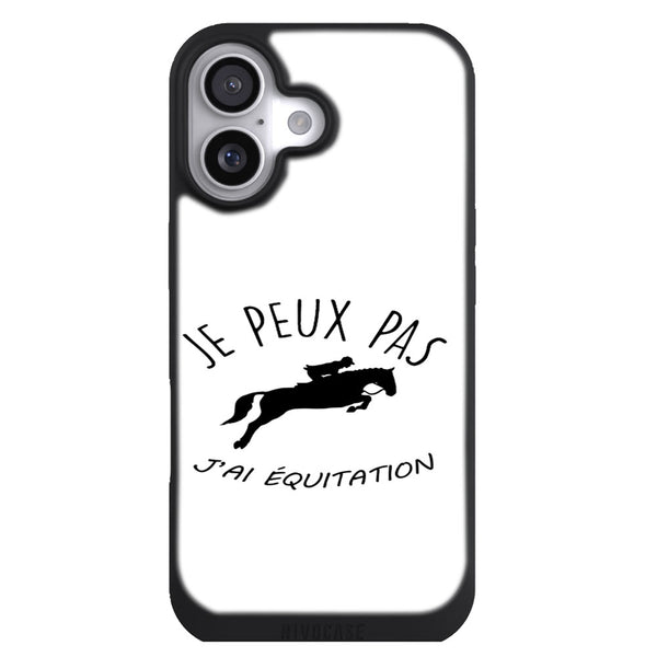 Coque iPhone 17 Animaux Je peux pas jai equitation - MaCoquePerso