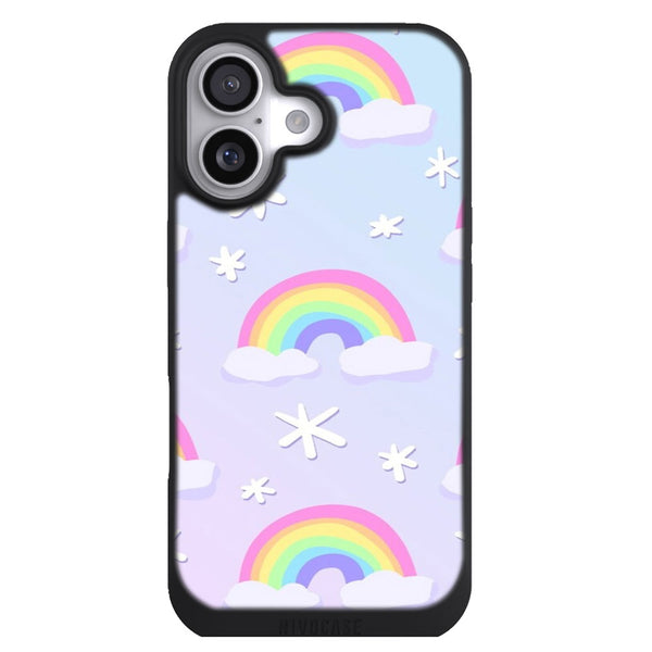 Coque iPhone 17 Aesthetic Joyeux Pastel Rainbows - MaCoquePerso