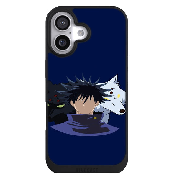 Coque iPhone 17 Manga Jujutsu Kaisen Megumi Fushiguro Divine Dogs minimalist - MaCoquePerso