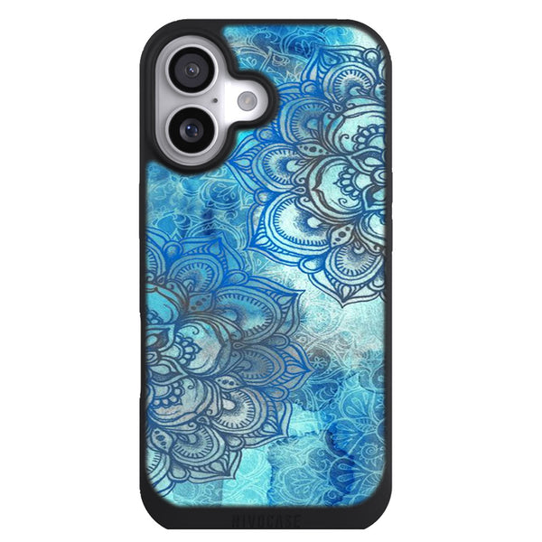 Coque iPhone 17 Aesthetic Mandala Blue Lost - MaCoquePerso