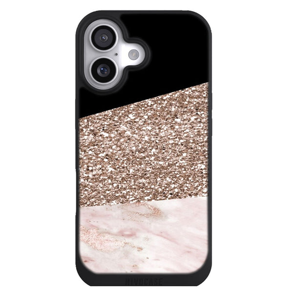 Coque iPhone 17 Aesthetic Marbre de la Forêt Noire - MaCoquePerso