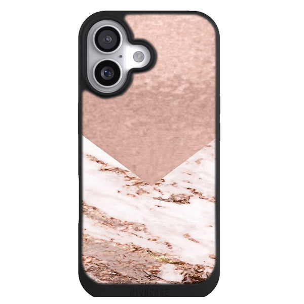 Coque iPhone 17 Aesthetic Marbre rose chaud rose pastel - MaCoquePerso