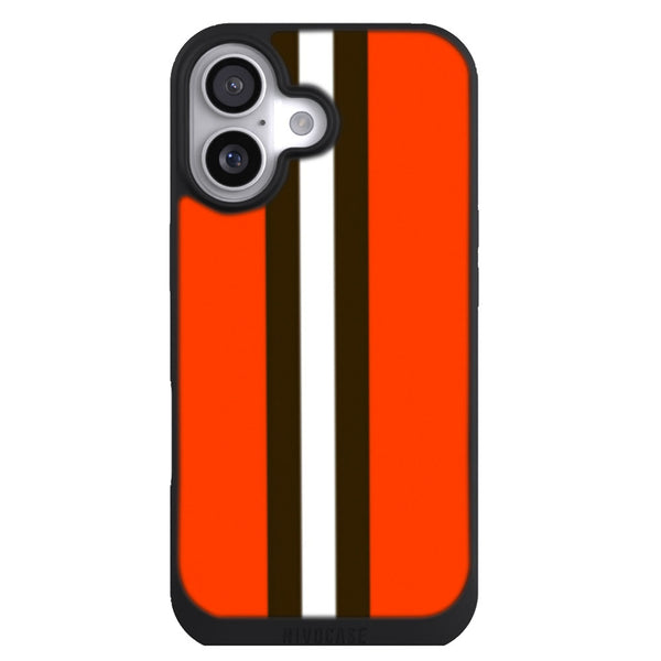 Coque iPhone 17 Sports Masque à rayures Cleveland Browns - MaCoquePerso