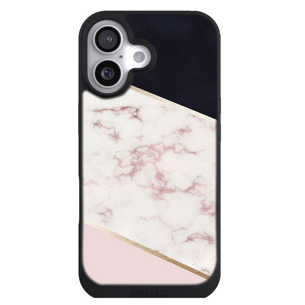 Coque iPhone 17 Aesthetic Mélange d'épissures de marbre rose et rose - MaCoquePerso