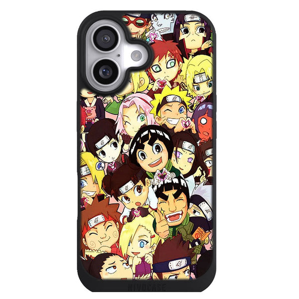 Coque iPhone 17 Manga Naruto Chibi Groupe - MaCoquePerso