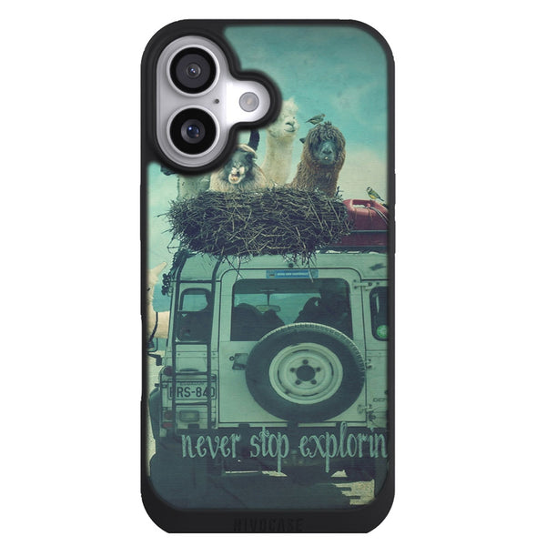 Coque iPhone 17 Animaux Never Stop Exploring - MaCoquePerso