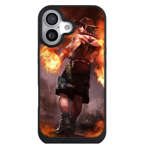 Coque iPhone 17 Manga One Piece Ace Fire - MaCoquePerso