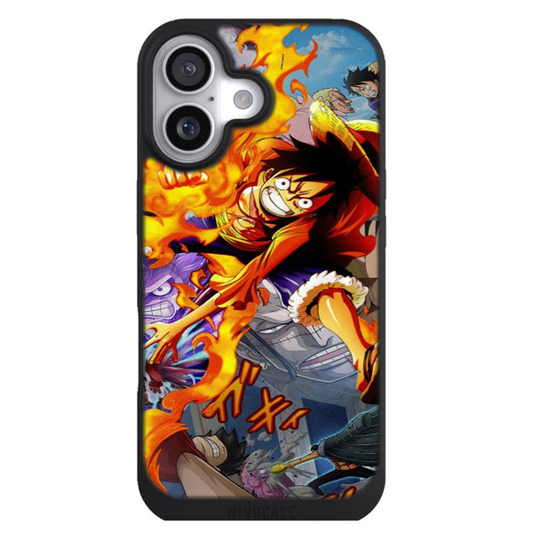 Coque iPhone 17 Manga One Piece Luffy Attack - MaCoquePerso
