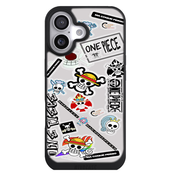 Coque iPhone 17 Manga One Piece Patchwork - MaCoquePerso