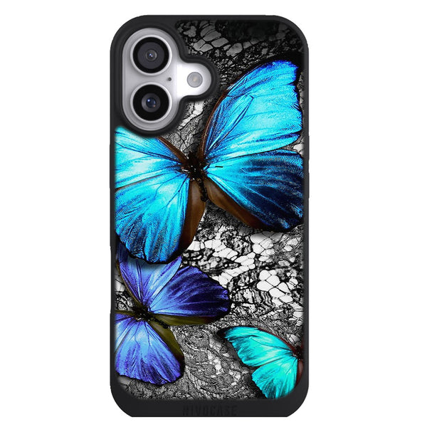 Coque iPhone 17 Animaux Papillon Turquoise - MaCoquePerso