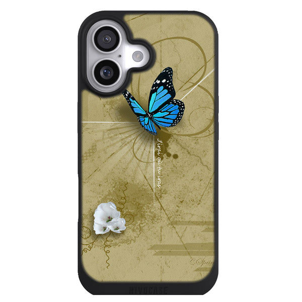 Coque iPhone 17 Animaux Papilloon bleu - MaCoquePerso