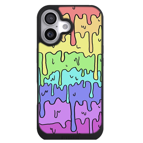 Coque iPhone 17 Aesthetic Pastel Kawaii Melting Rainbow Design - MaCoquePerso