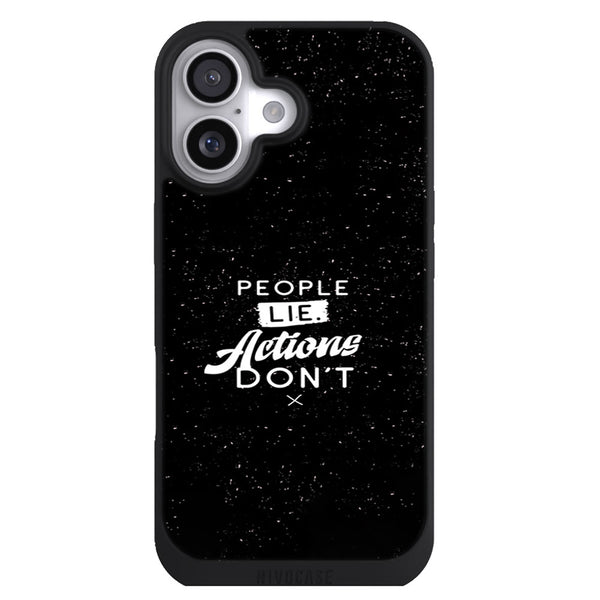 Coque iPhone 17 Aesthetic People lie action dont - MaCoquePerso