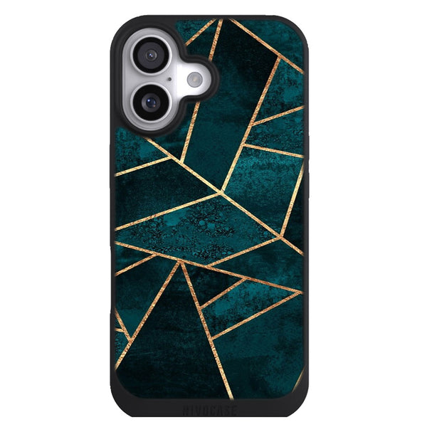 Coque iPhone 17 Aesthetic Pierre turquoise profonde - MaCoquePerso