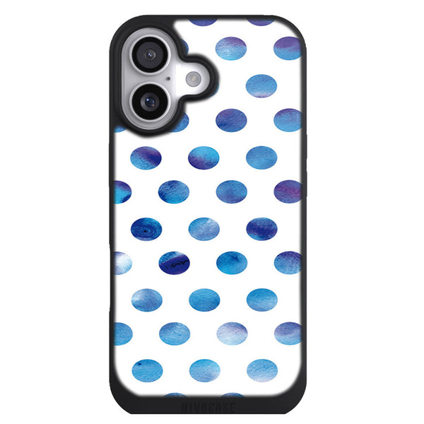 Coque iPhone 17 Aesthetic Pois Bleu Espace - MaCoquePerso