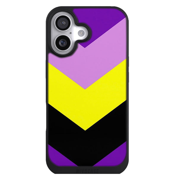 Coque iPhone 17 Aesthetic Purple Chevrons - MaCoquePerso
