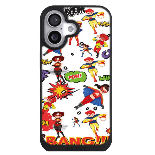 Coque iPhone 17 Manga Super Heros Blanc - MaCoquePerso