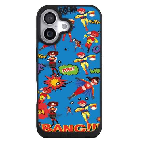 Coque iPhone 17 Manga Super Heros Bleu - MaCoquePerso
