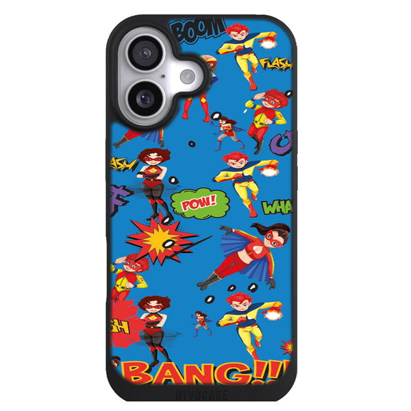 Coque iPhone 17 Manga Super Heros Bleu - MaCoquePerso