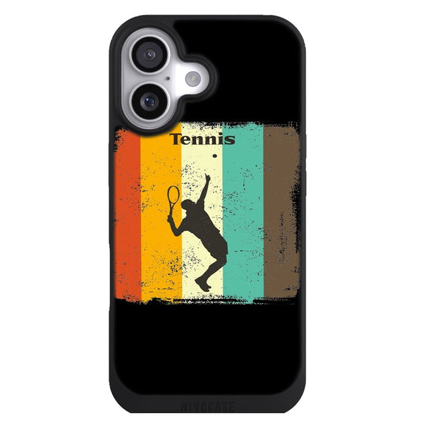 Coque iPhone 17 Aesthetic Tennis Player Rétro années 70 - MaCoquePerso