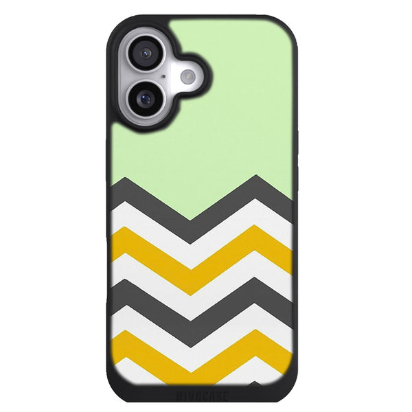 Coque iPhone 17 Aesthetic Zig Zag Menthe - MaCoquePerso