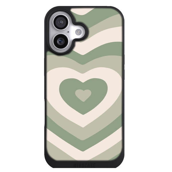 Coque iPhone 17 Adolescent coeur vert - MaCoquePerso
