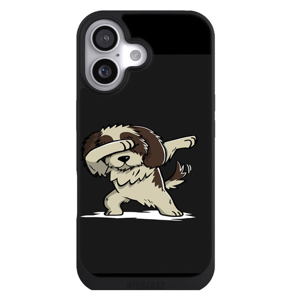 Coque iPhone 17 Animaux dog shih tzu dabbing - MaCoquePerso