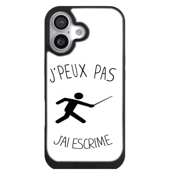 Coque iPhone 17 Sports je peux pas jai escrime - MaCoquePerso