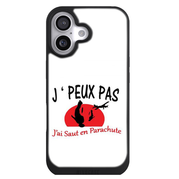 Coque iPhone 17 Sports je peux pas jai saut en parachute - MaCoquePerso