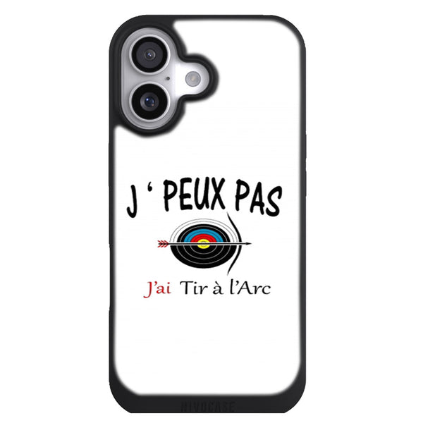 Coque iPhone 17 Sports je peux pas je tire a larc - MaCoquePerso