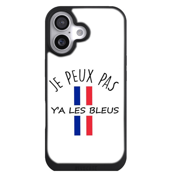 Coque iPhone 17 Sports je peux pas ya les bleus - MaCoquePerso