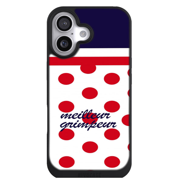 Coque iPhone 17 Sports meilleur grimpeur pois rouge - MaCoquePerso