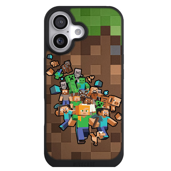 Coque iPhone 17 Gaming minecraft creeper forest - MaCoquePerso