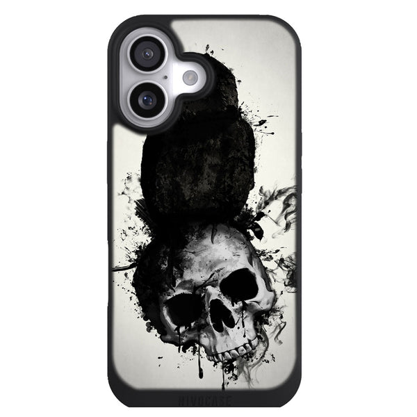 Coque iPhone 17 Animaux raven and skull - MaCoquePerso
